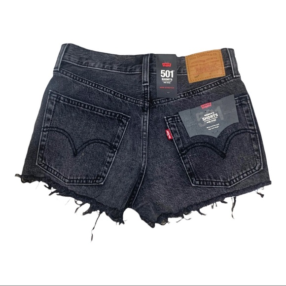 Levi's Pants - LEVIS 501 Distressed Shorts faded black NWT 24